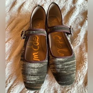 Sam Edleman velvet embellished Mary Jane.